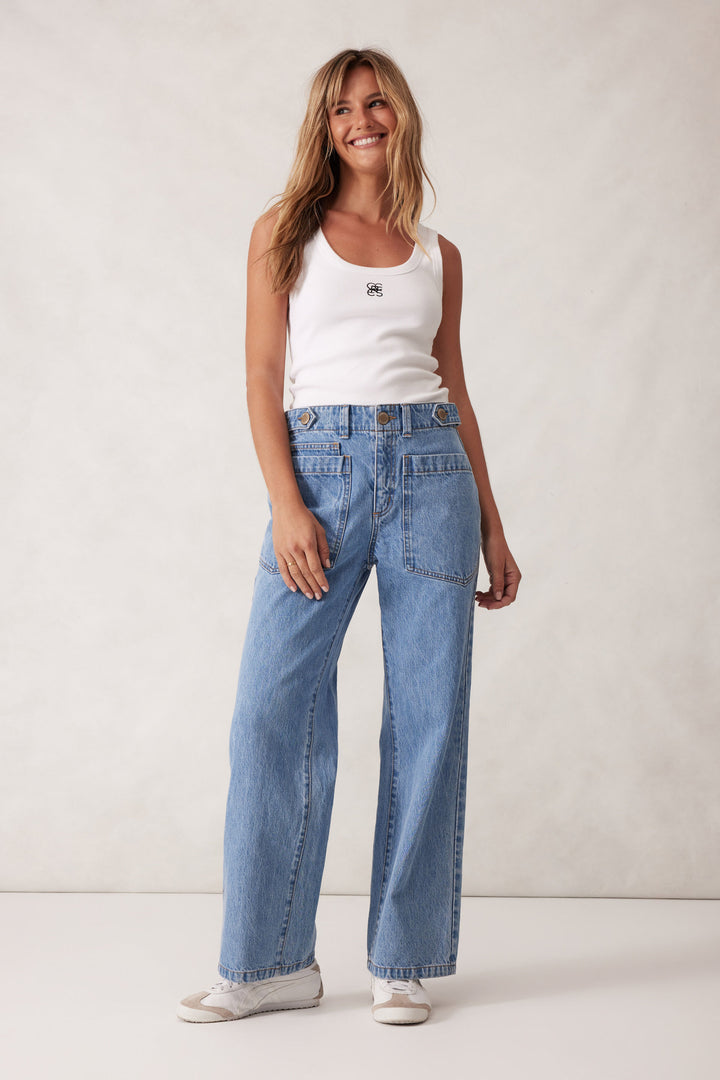 Ceres Life Zoe Contour Rib Scoop Tank