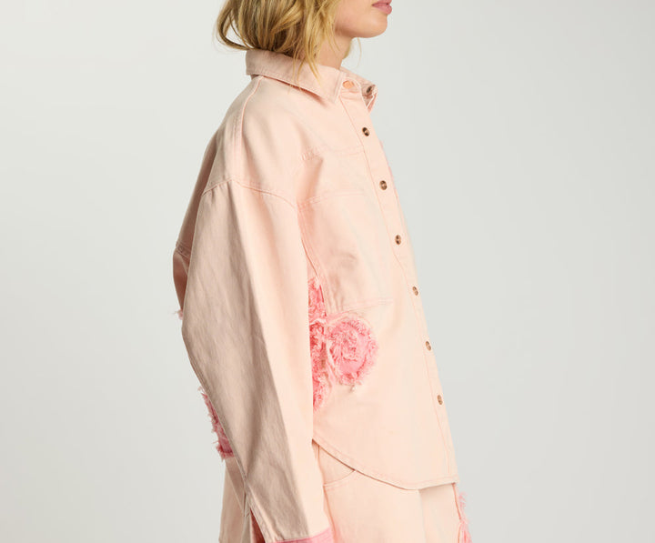 detail one teaspoon Frayed Petal Daria Shacket