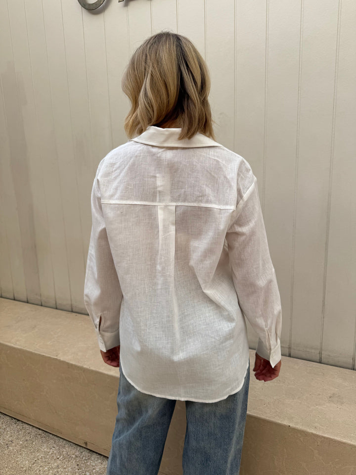 back detail white sunny girl shirt