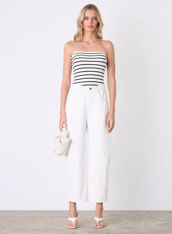 Esmaee Azur Stripe Bandeau Top front detail