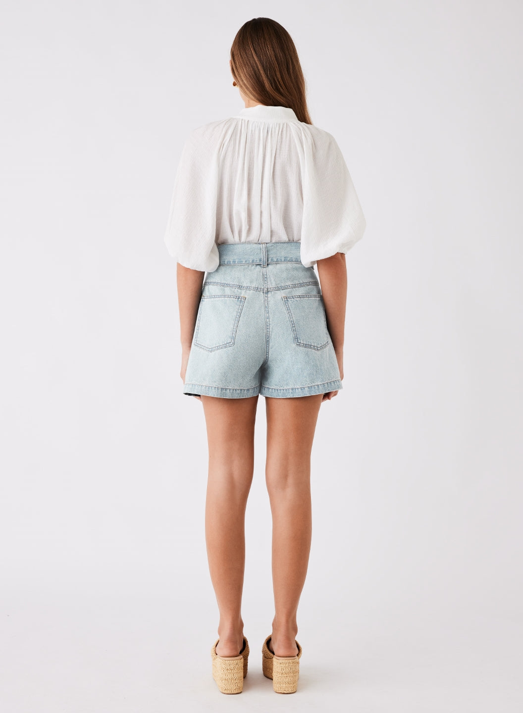 Esmaee Seaside Denim Shorts back