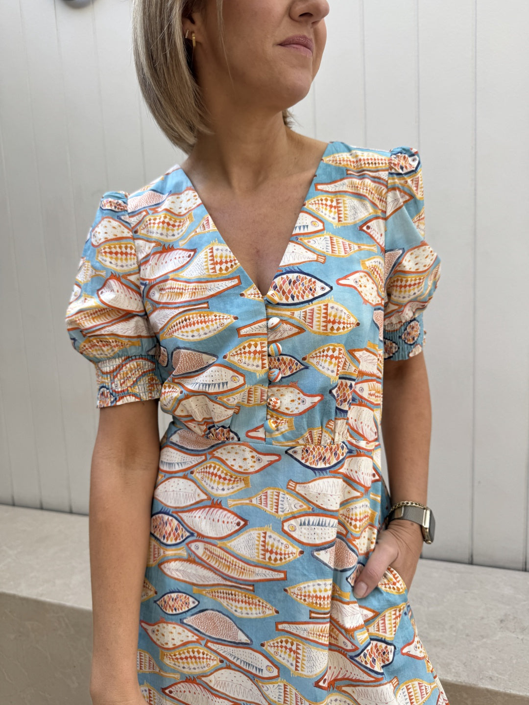 Fish Print Dress