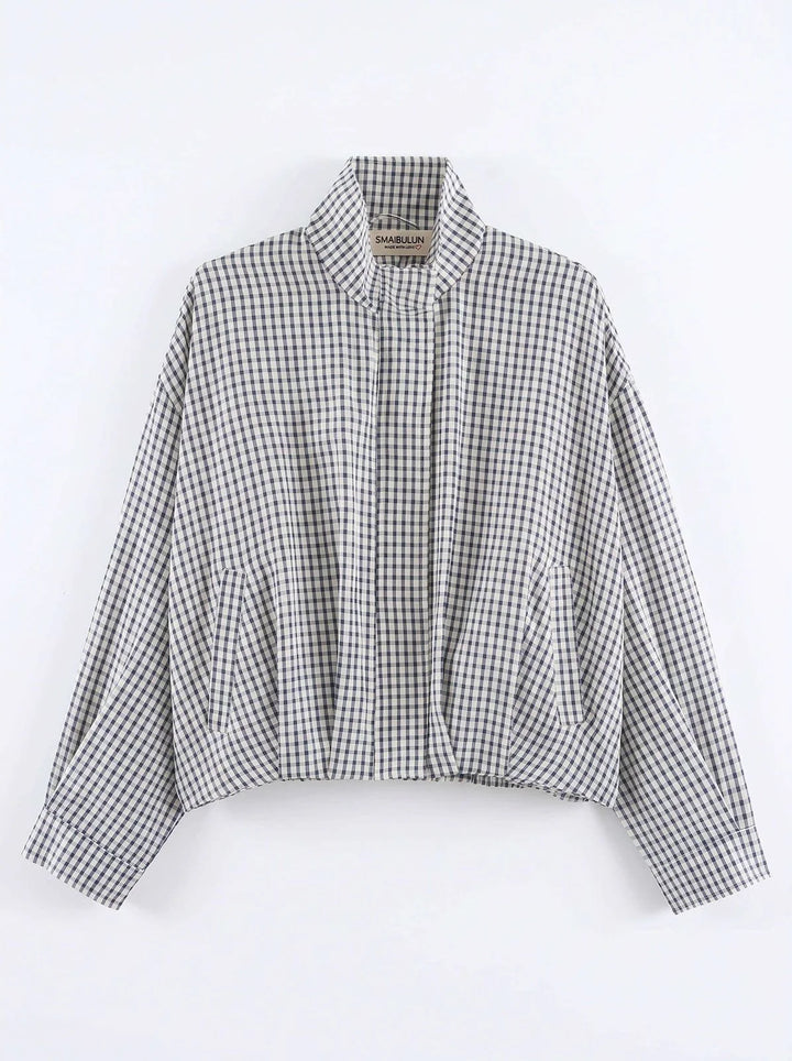 Gingham Bomber Jacket
