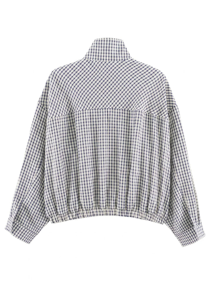 Gingham Bomber Jacket