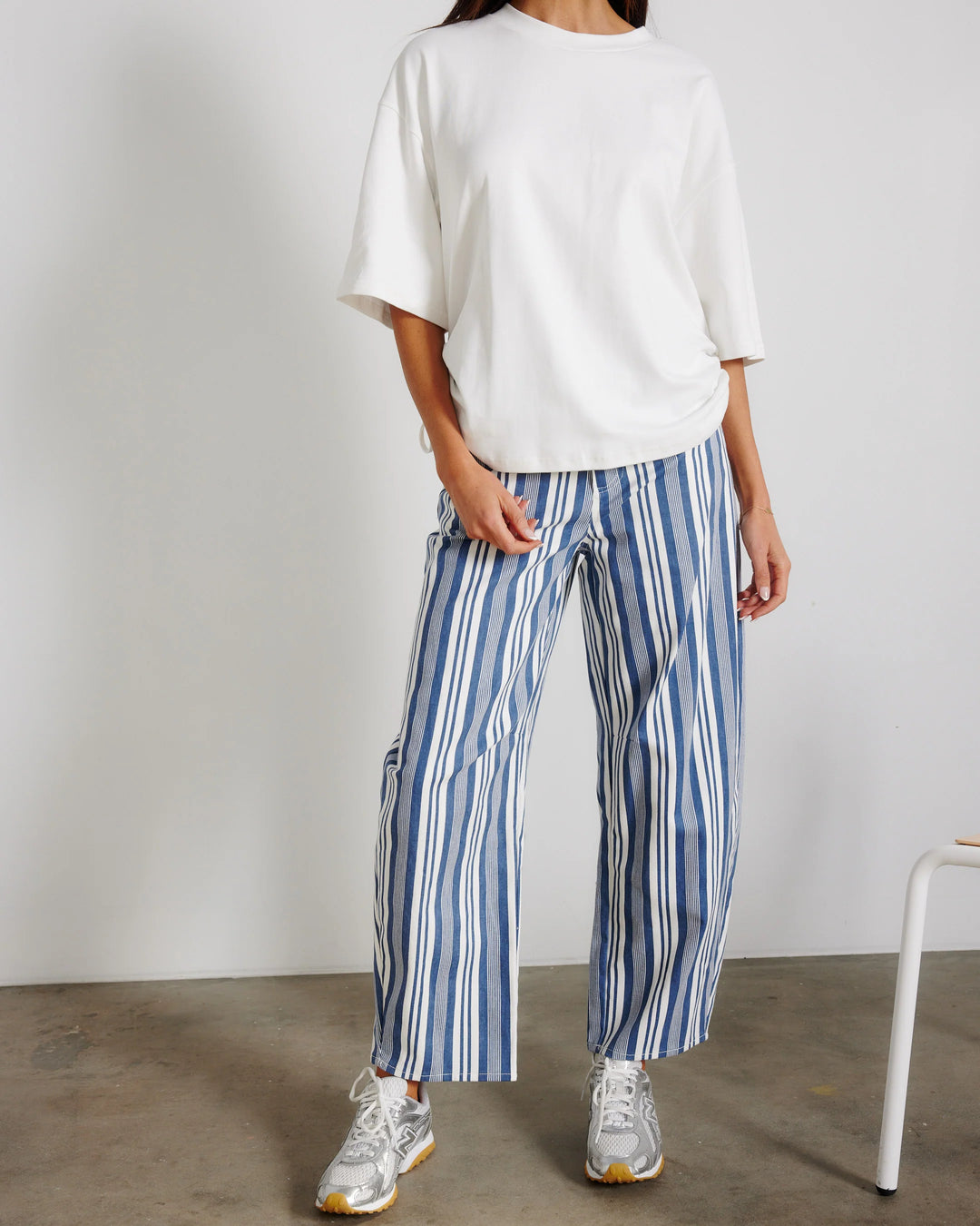 Hampton Stripe Barrel Pant