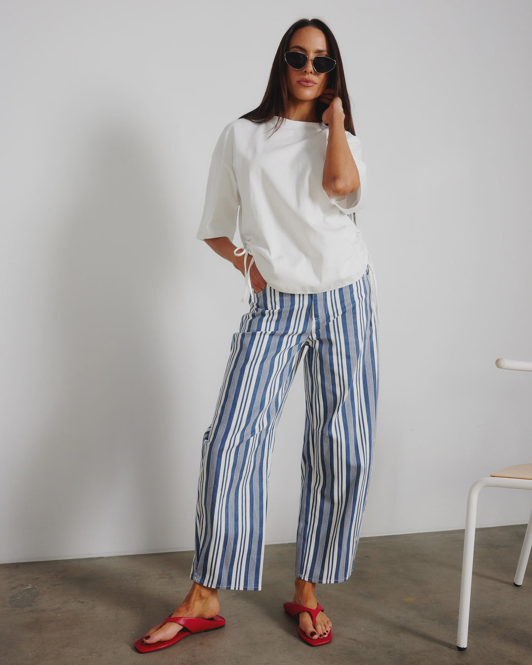 Hampton Stripe Barrel Pant