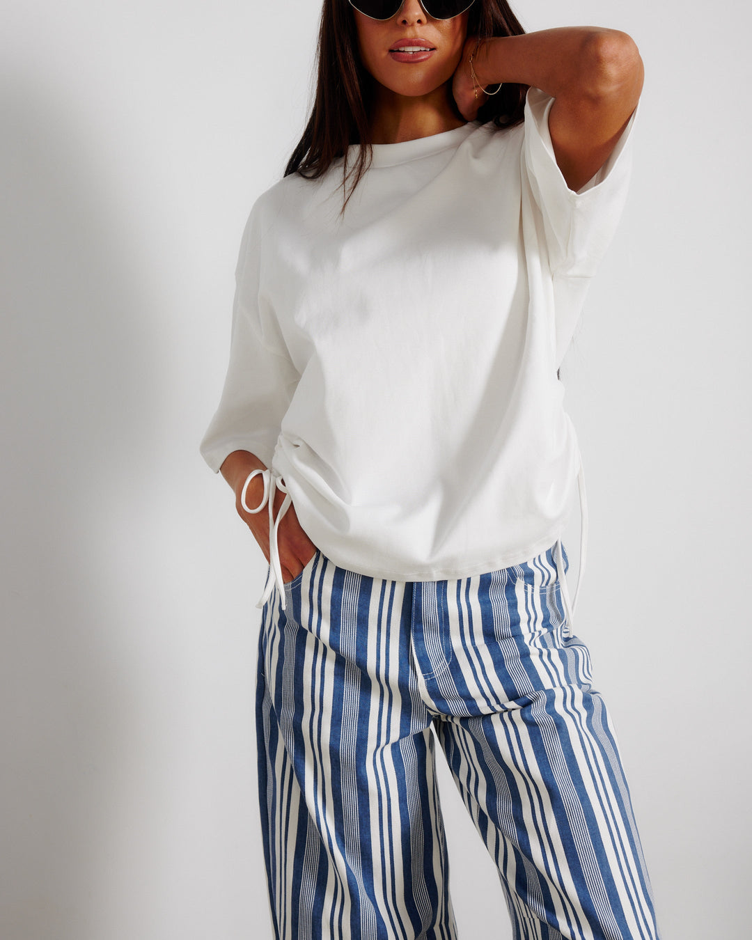 Hampton Stripe Barrel Pant