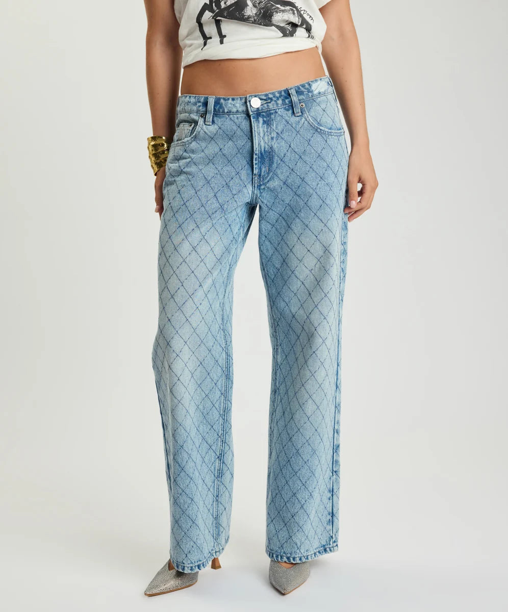 Harlequin Low Riders Low Waist Wide Leg Denim Jean
