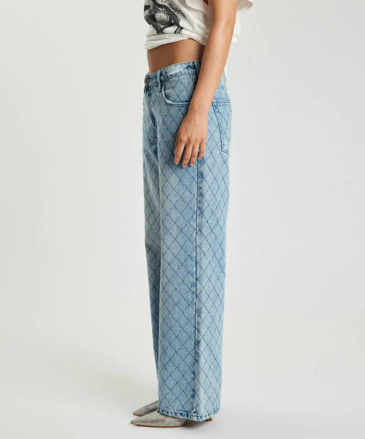 Harlequin Low Riders Low Waist Wide Leg Denim Jean