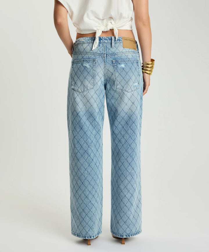 Harlequin Low Riders Low Waist Wide Leg Denim Jean