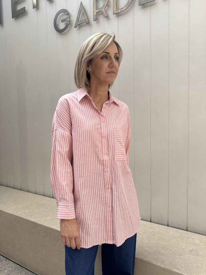 Hawker Stripe Shirt Pink