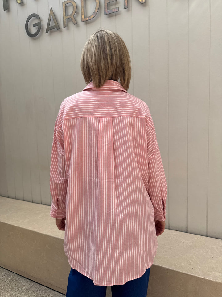 Hawker Stripe Shirt Pink