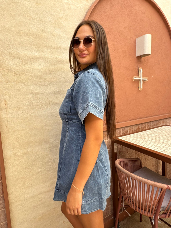 Indi Luxe Uma Denim Midi Dress