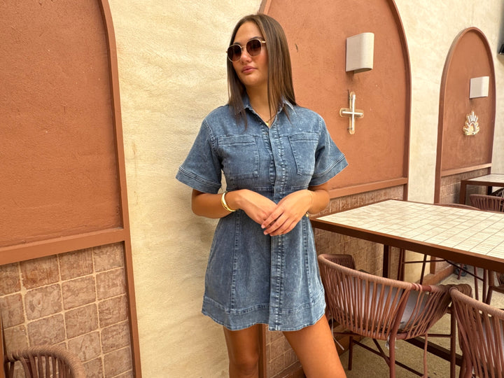 Indi Luxe Uma Denim Midi Dress