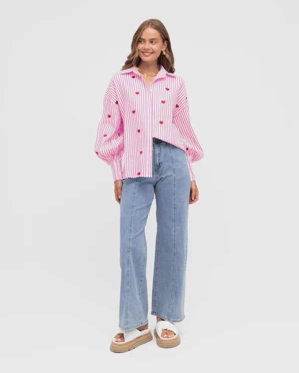 Heart Embroidery Shirt from Label of Love