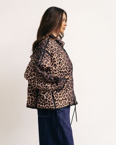 label of love leopard print puffer jacket