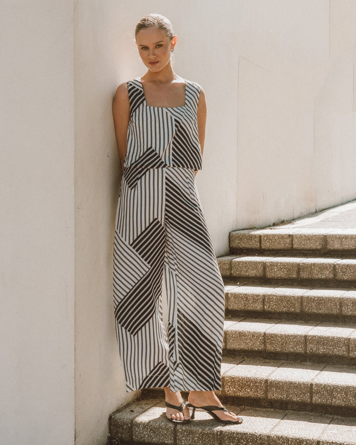 linear luxe pants by white closet