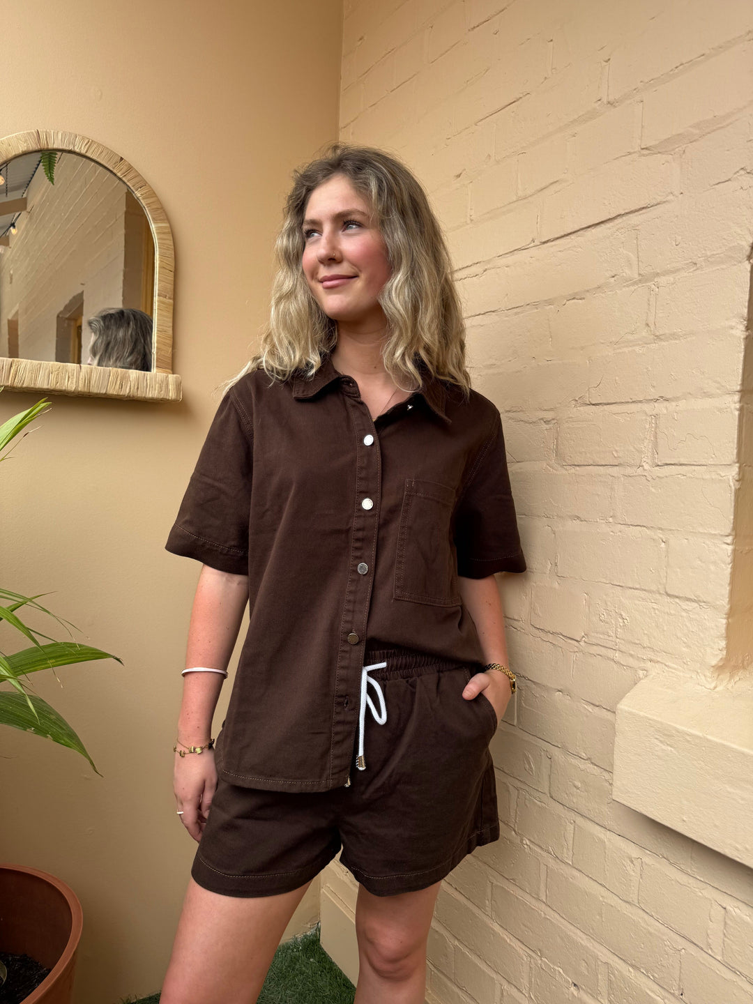 country denim chocolate denim set