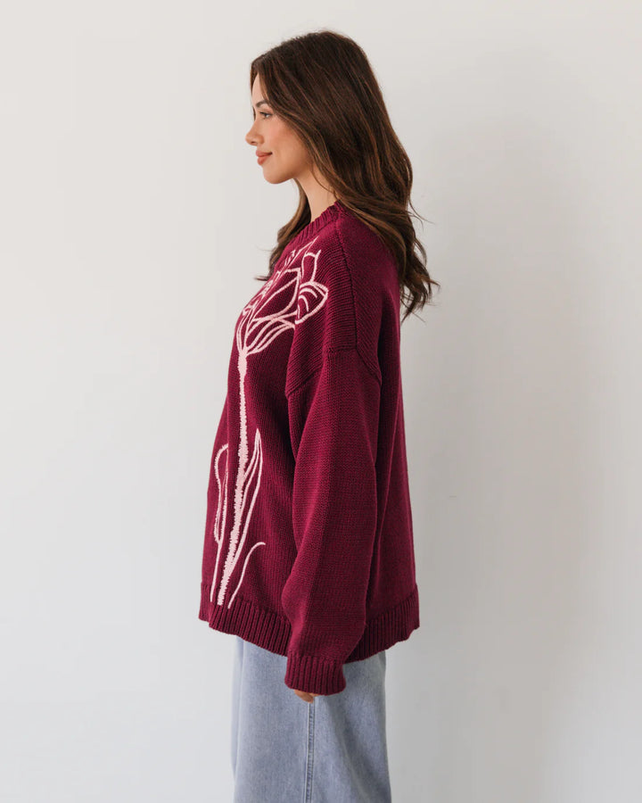 Lily Knit / Burgundy
