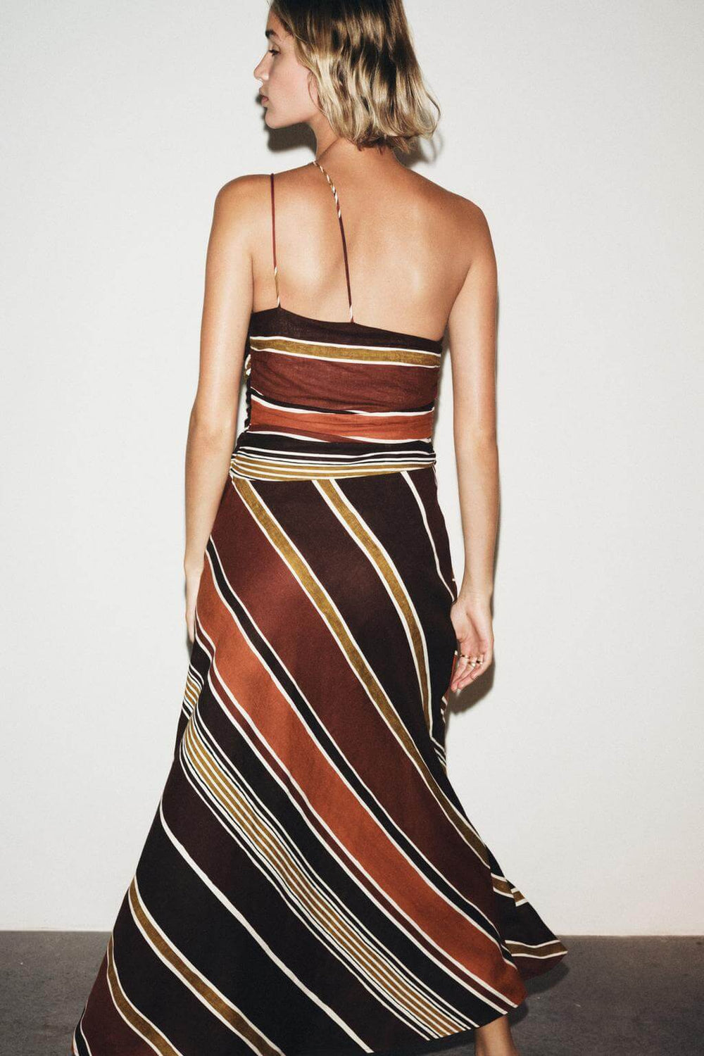 maxi dress in rust by smaibulun