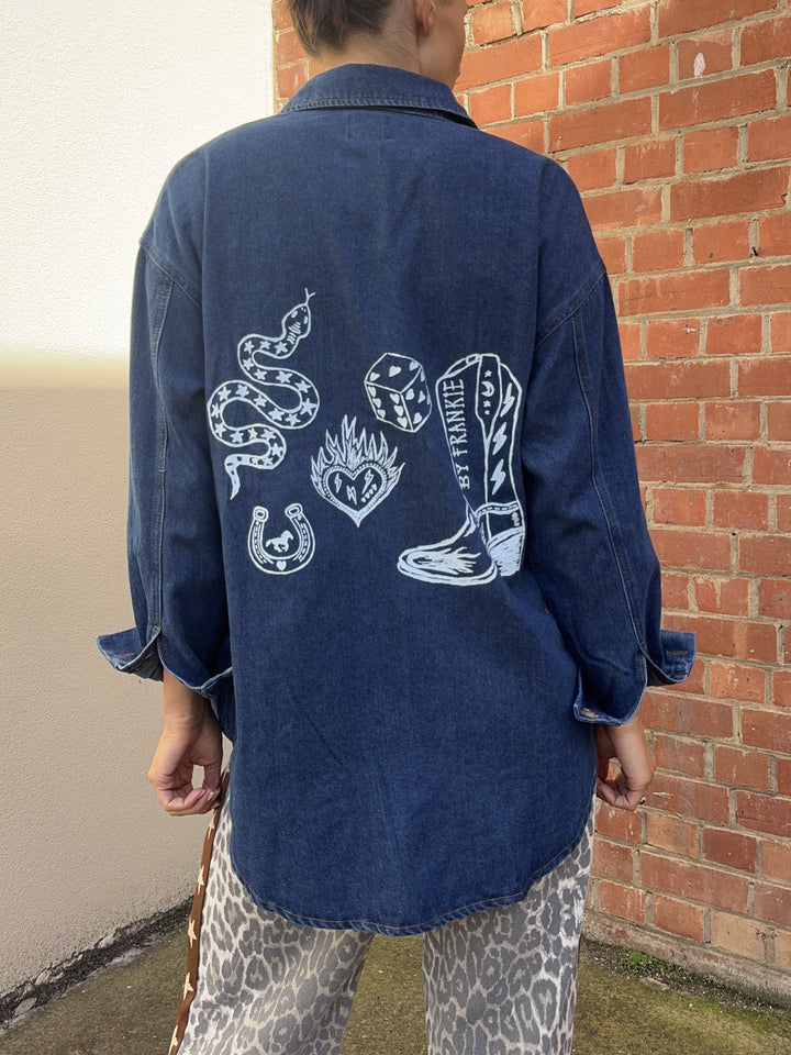 Monroe Dark Denim Shacket