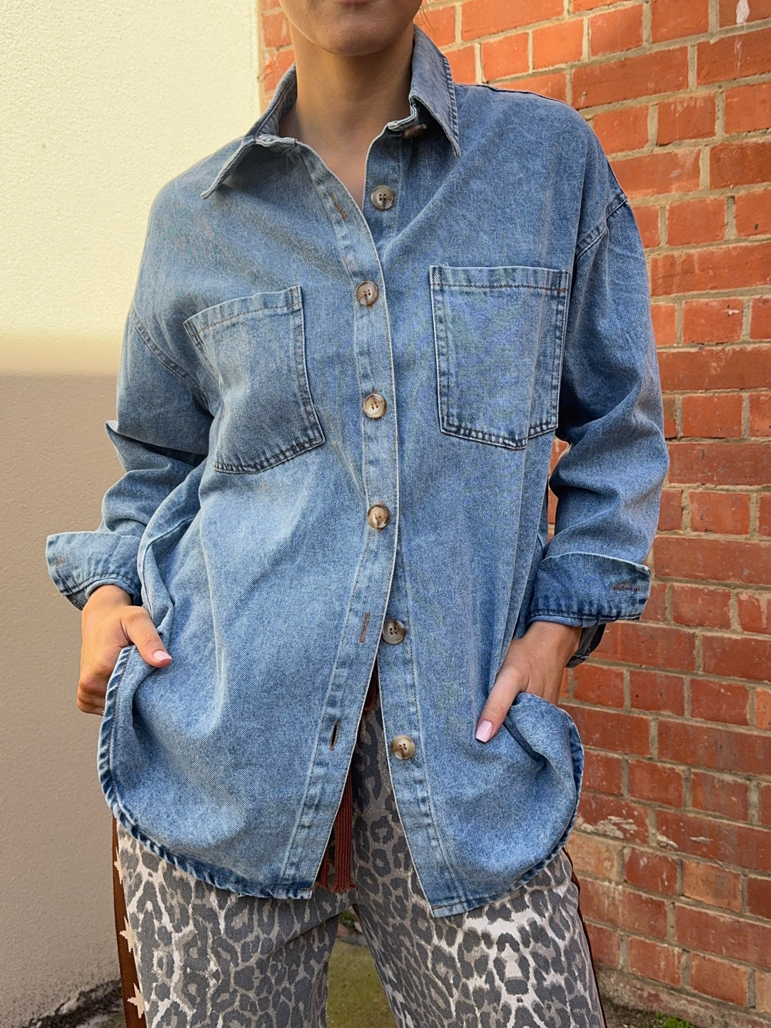 Monroe Light Denim Shacket