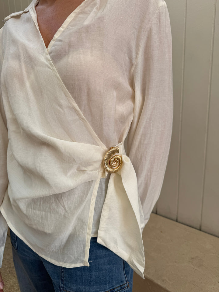 Nusa Shell Tie Top