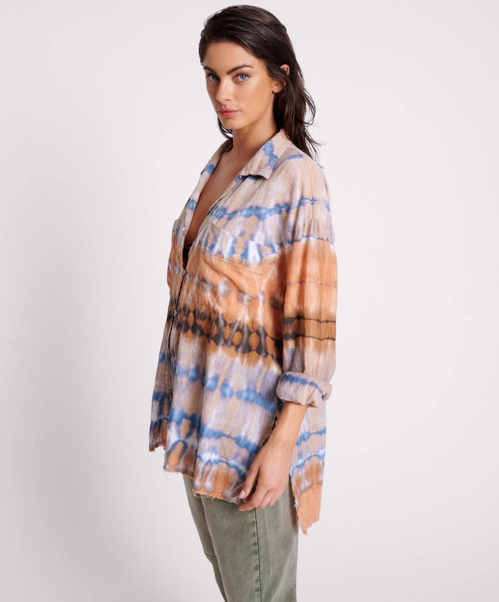 Mirage Tie Dyed Long Line Shirt from One Teaspoon