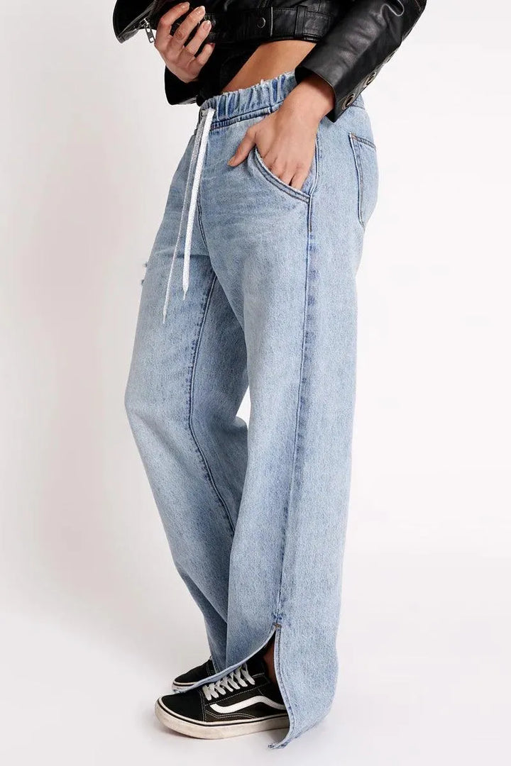 Salty Dog Roadhouse Wide Leg Drawstring Jeans from One Teaspoon