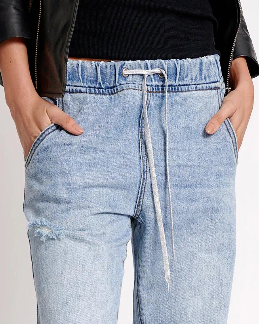Salty Dog Roadhouse Wide Leg Drawstring Jeans from One Teaspoon