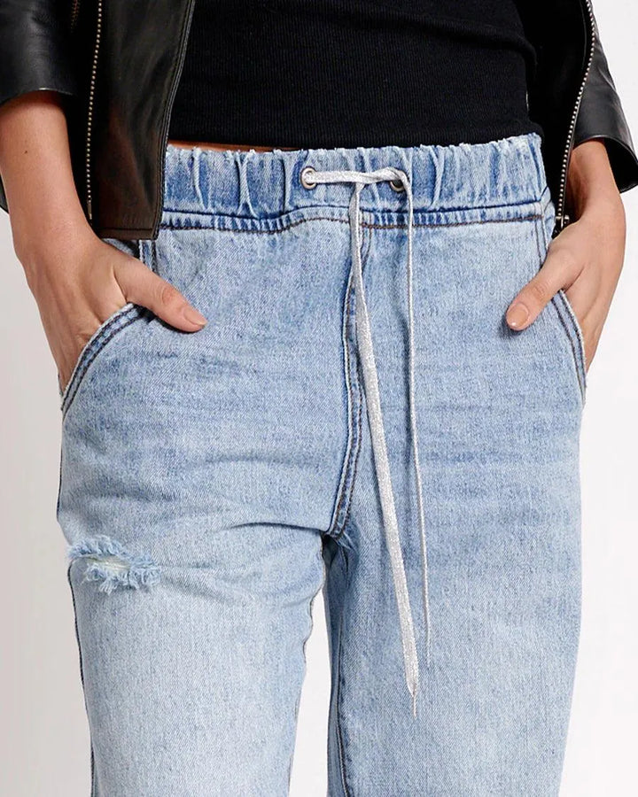 Salty Dog Roadhouse Wide Leg Drawstring Jeans from One Teaspoon