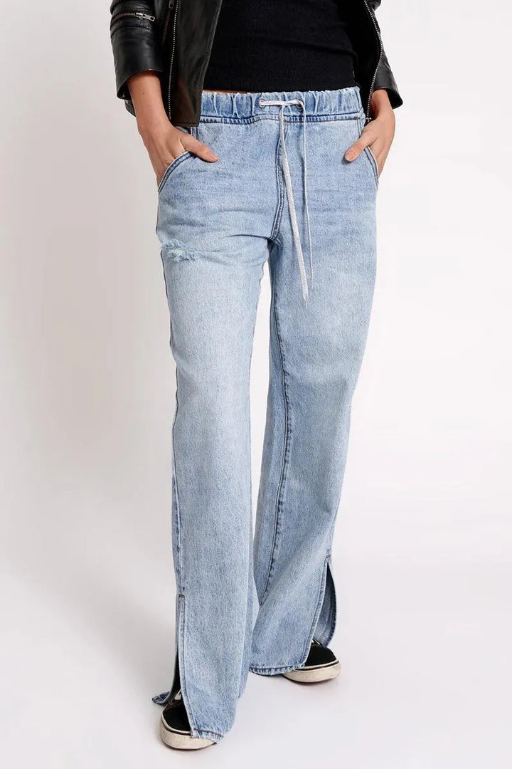 Salty Dog Roadhouse Wide Leg Drawstring Jeans from One Teaspoon