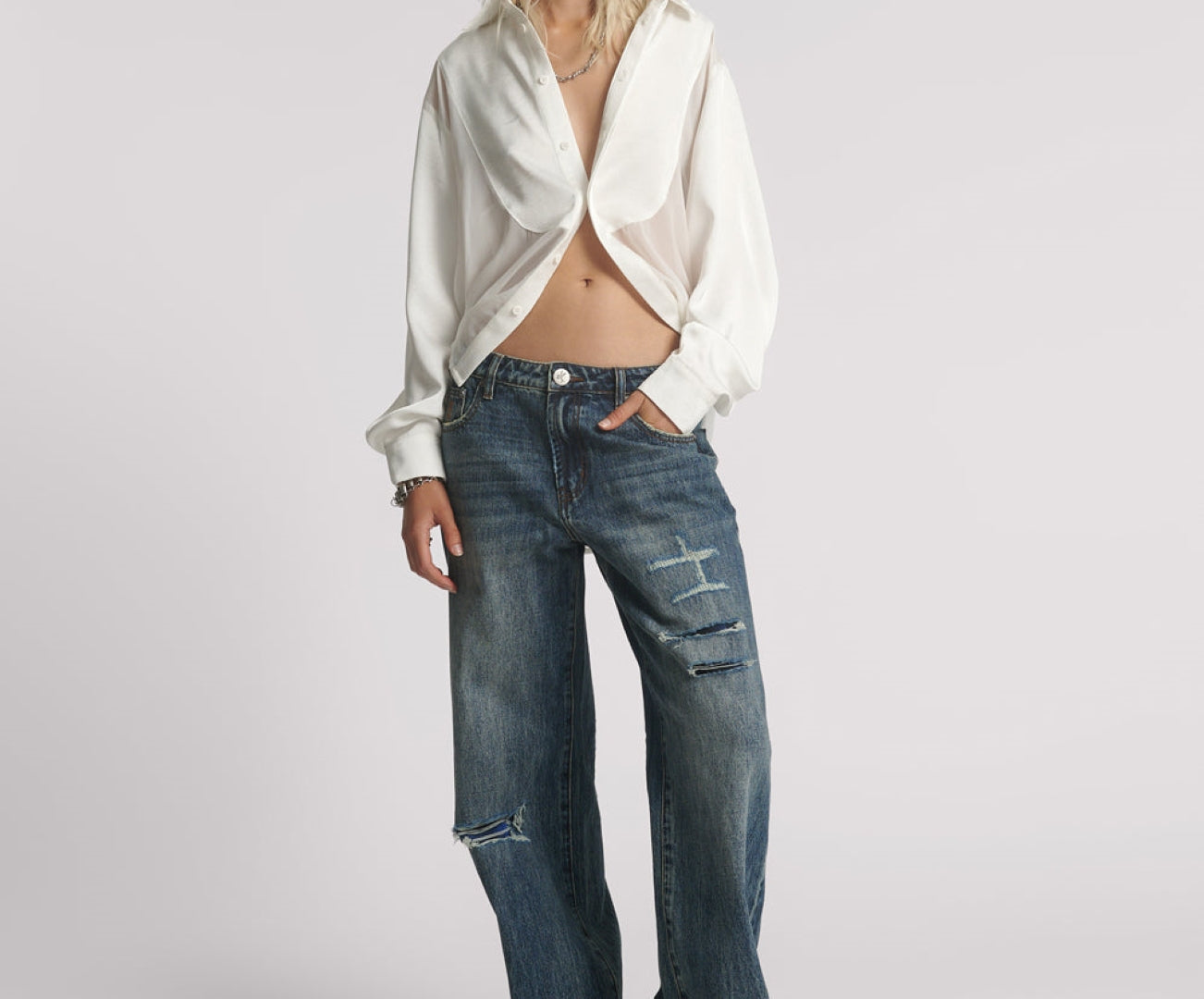 One Teaspoon Boys Club Wide Leg Jeans