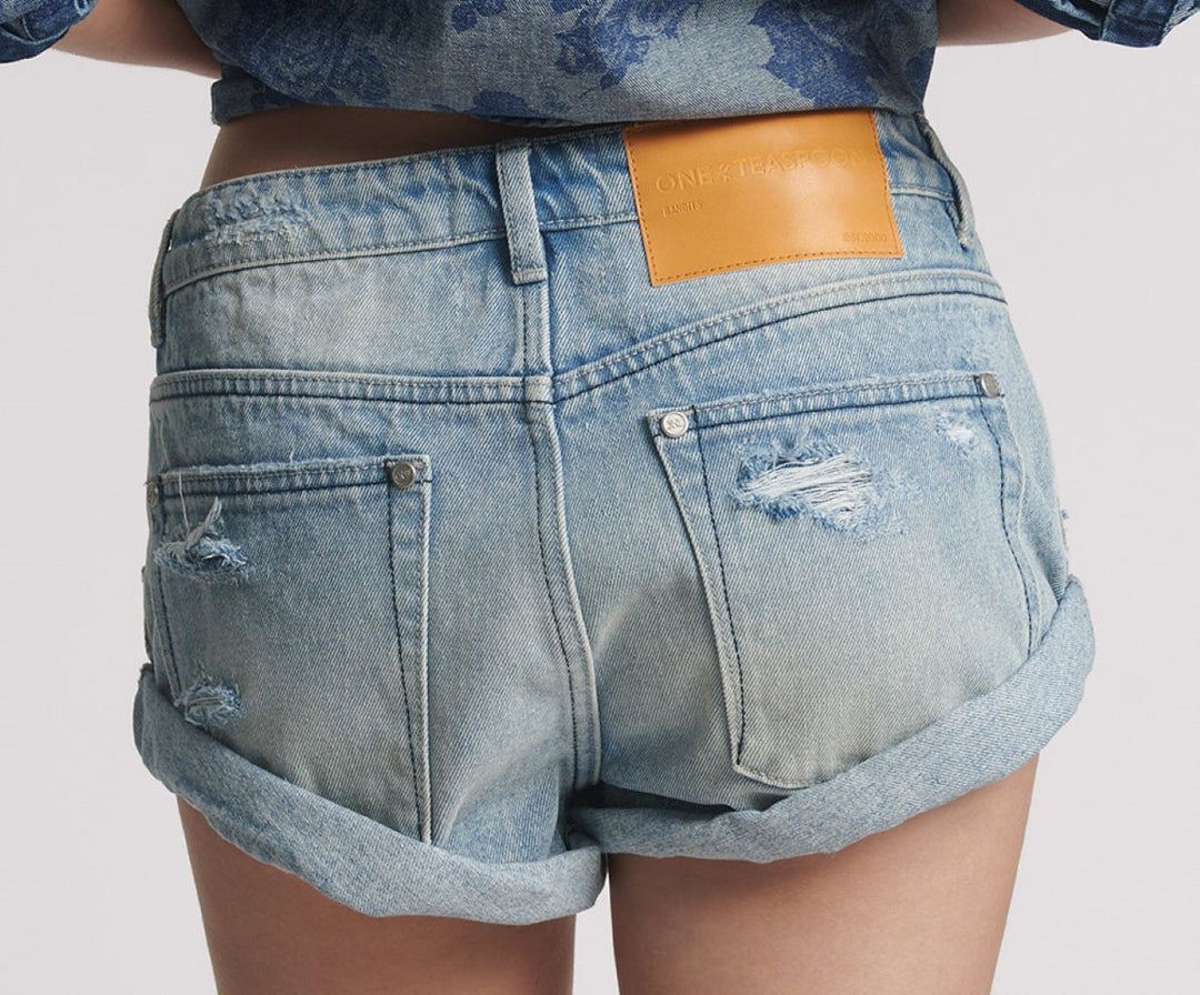 Salty Dog Bandits Denim Shorts back detail