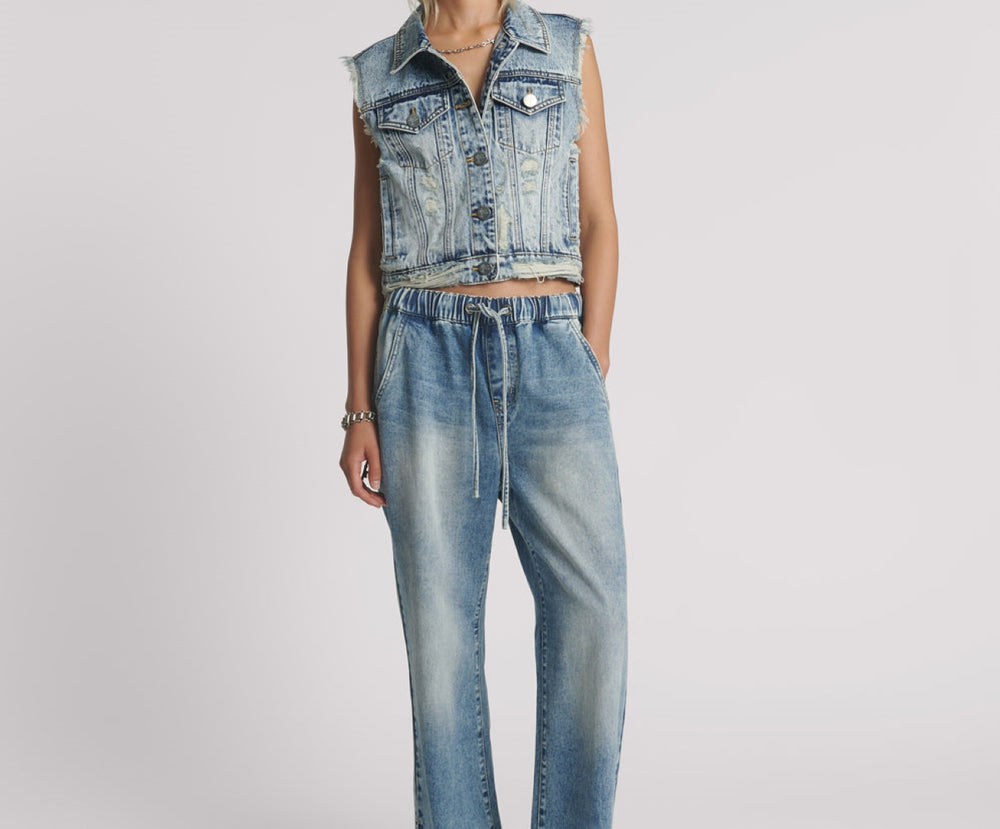 One Teaspoon Sunset Blue Drawstring Jeans