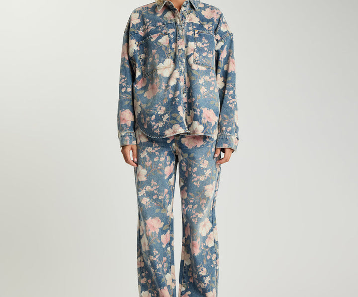 one teaspoon floral bloom denim jeans