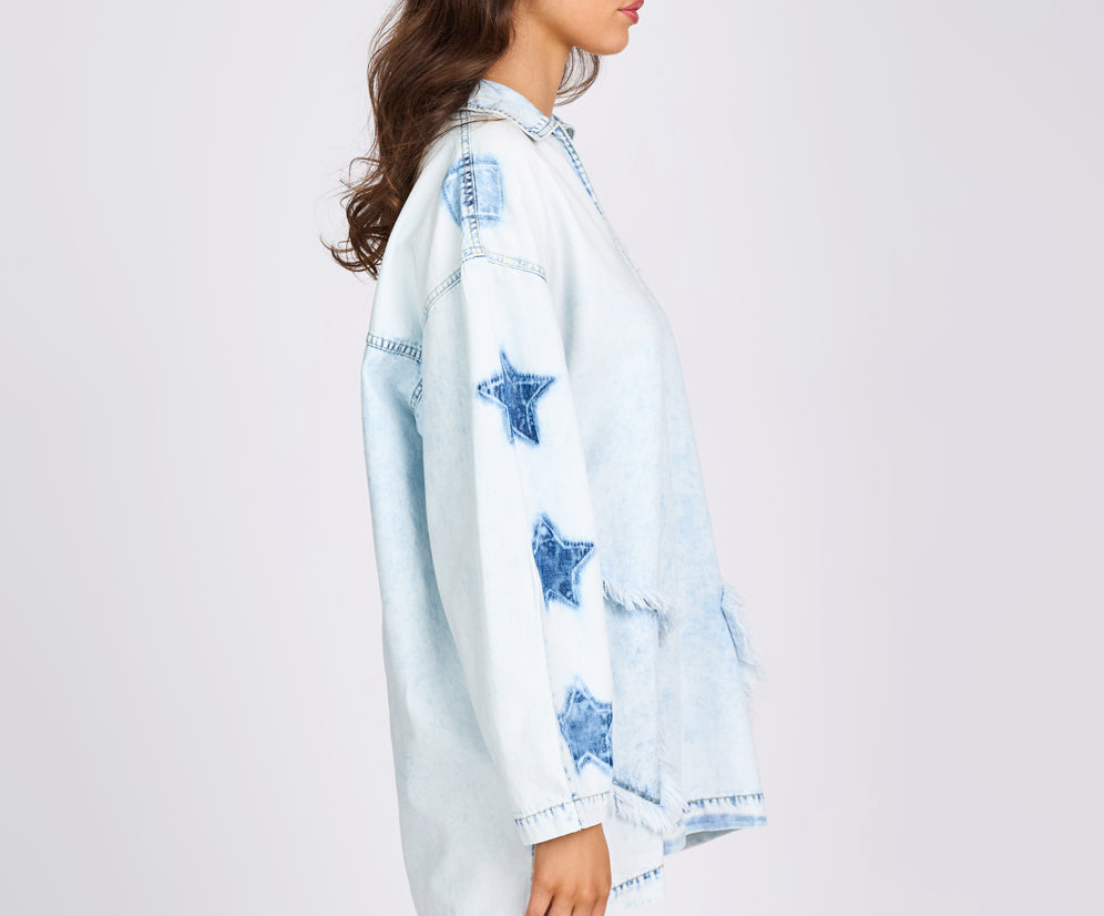 Le Captain Star Pullover Shirt Dress by One Teaspoon
