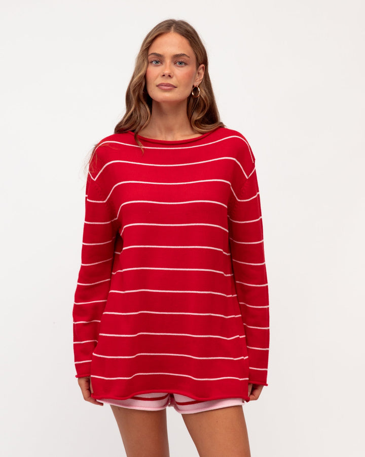paper heart bea striped knit