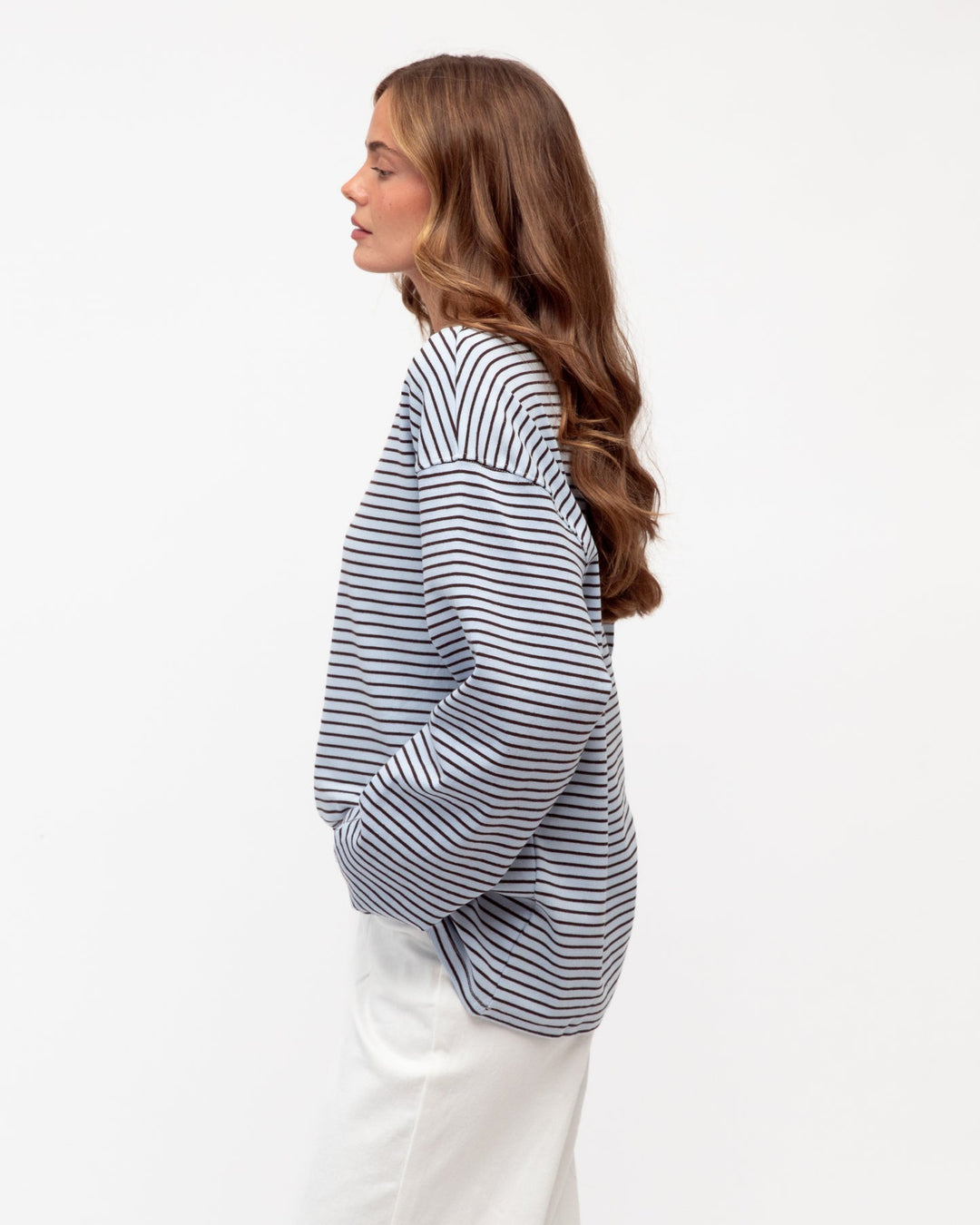 paper heart stripe tee side detail