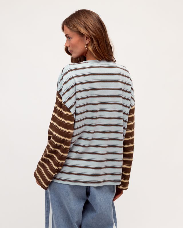 paperheart contrast striped tee back detail