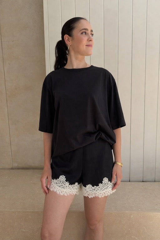 Sienna Shorts from Peach and Parla in black
