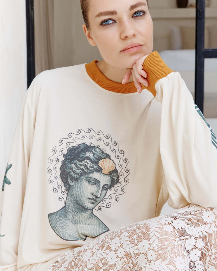 Goddess Long Sleeve Tee by Peach & Parla
