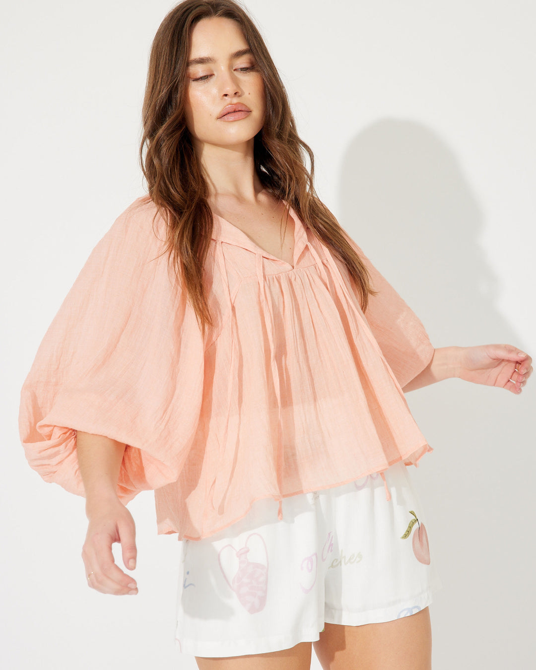 peach and parla peachy keen top