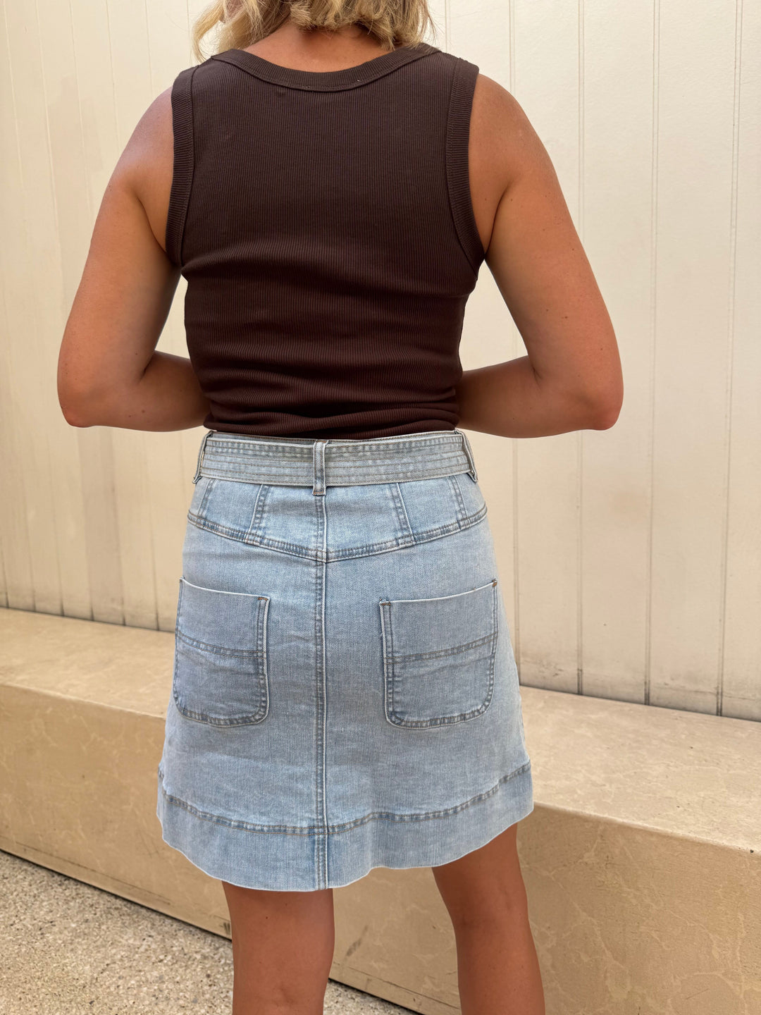 back detail Mini Skirt from Refuge Denim