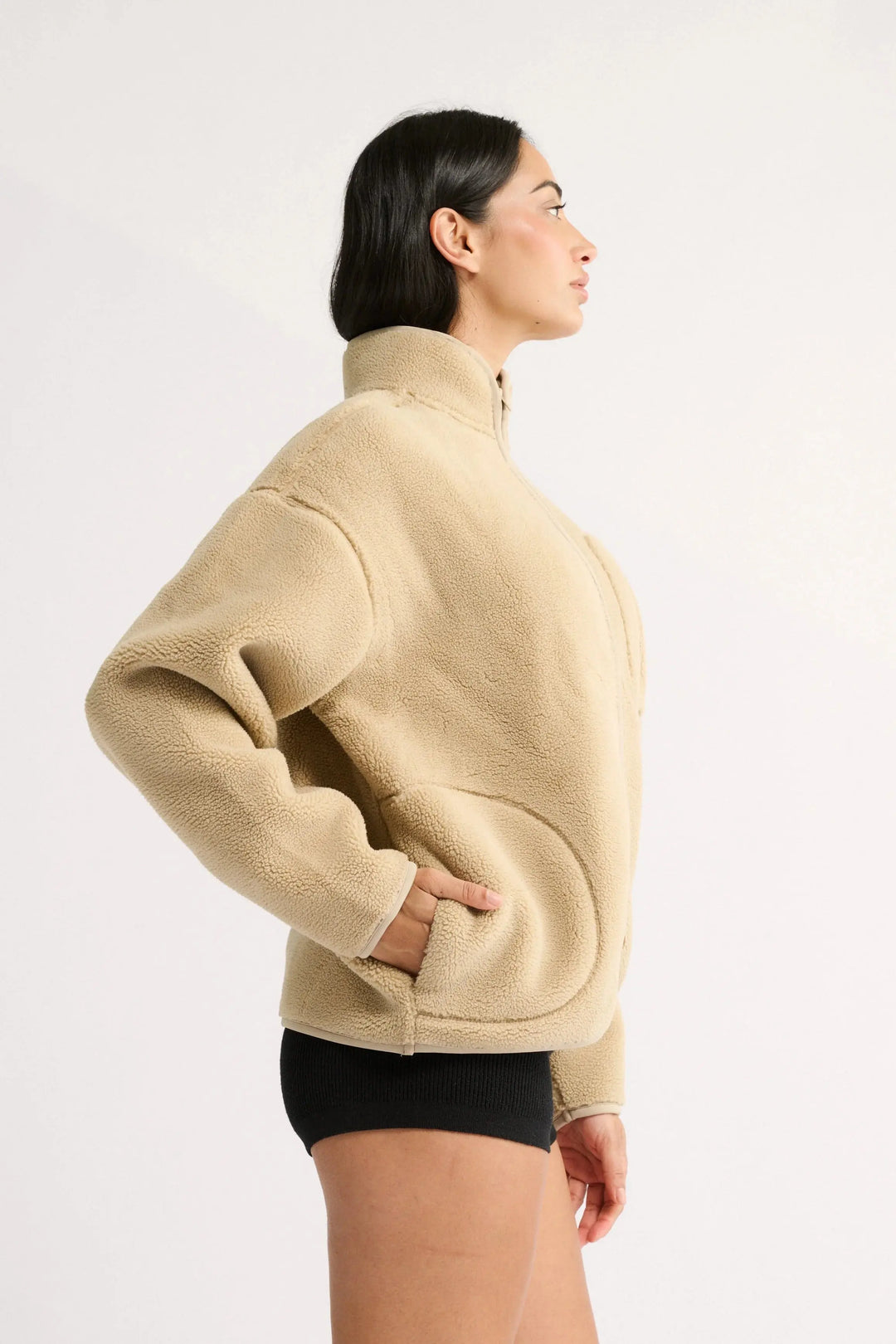 primi beige flo sherpa jacket
