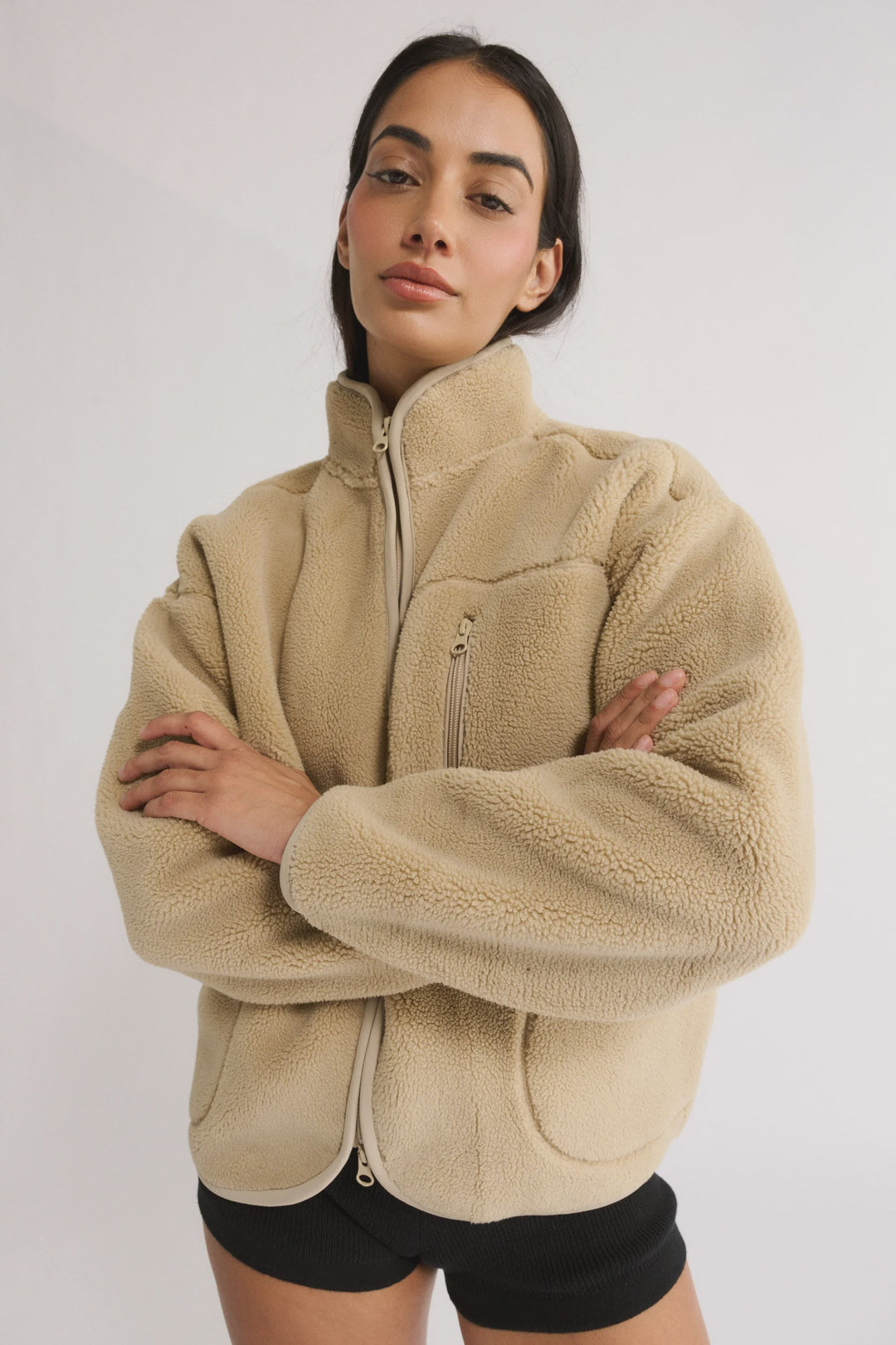 Flo Sherpa Jacket in Beige from Primi