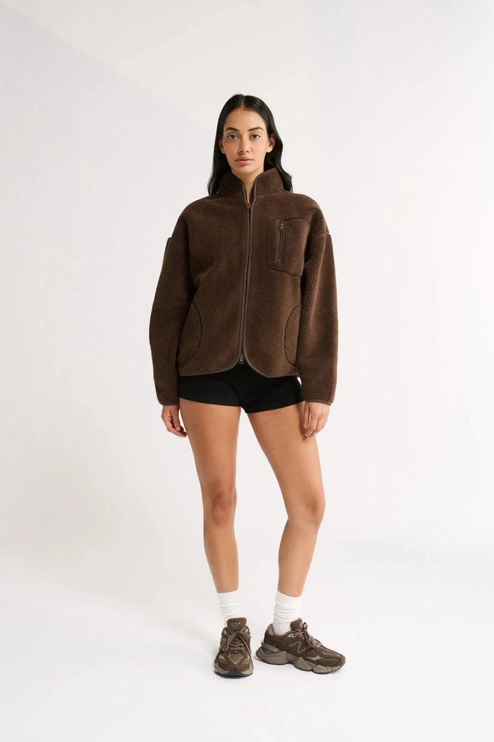 Chocolate Flo Sherpa Jacket from Primi