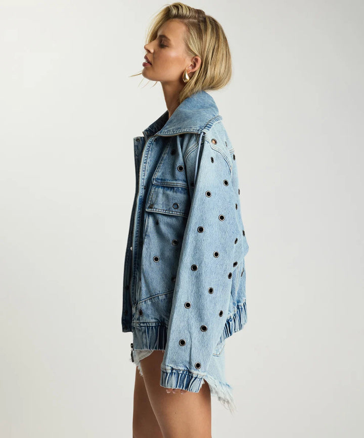 Punk Paradise Denim Bomber Jacket / Salty Dog