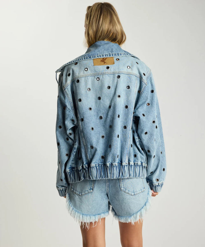 Punk Paradise Denim Bomber Jacket / Salty Dog