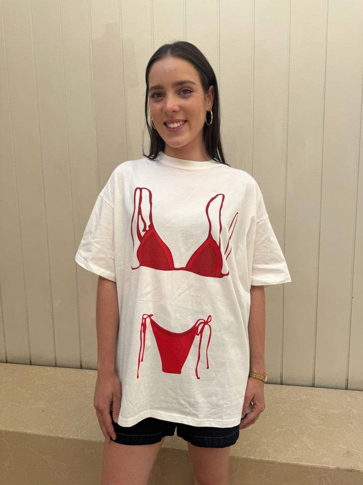 Red Bikini Tee